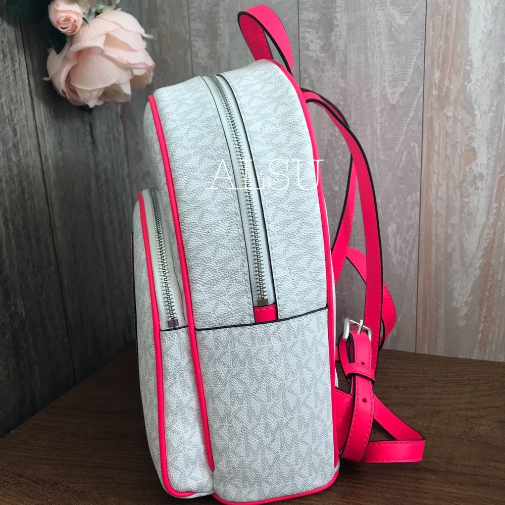 Michael Kors Fulton Sport Med Backpack Neon Pink W - Picture 2 of 7